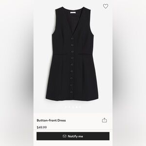 H&M button front dress